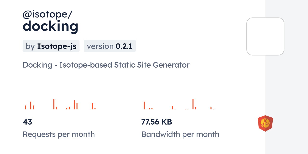 @isotope/docking CDN by jsDelivr - A CDN for npm and GitHub