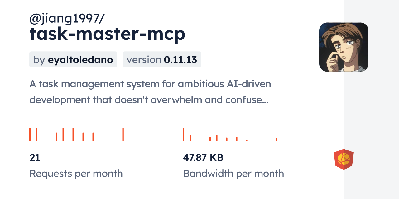@jiang1997/task-master-mcp CDN by jsDelivr - A CDN for npm and GitHub