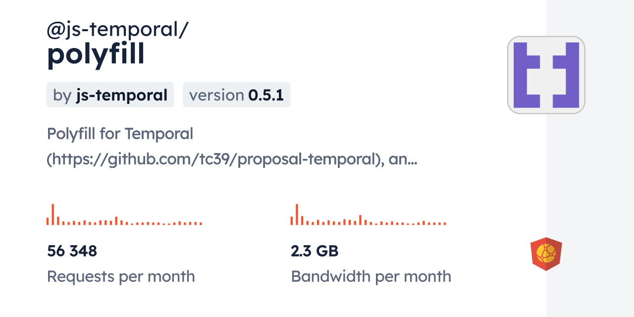 @js-temporal/polyfill CDN by jsDelivr - A CDN for npm and GitHub
