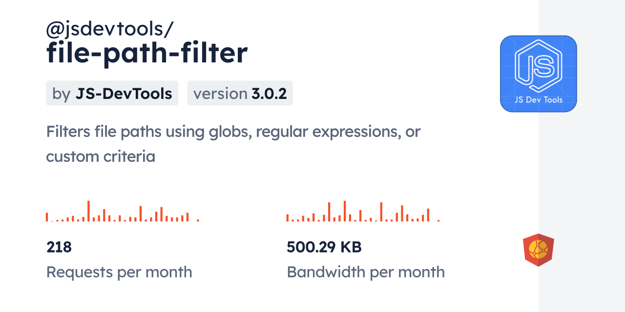 @jsdevtools/file-path-filter CDN by jsDelivr - A CDN for npm and GitHub