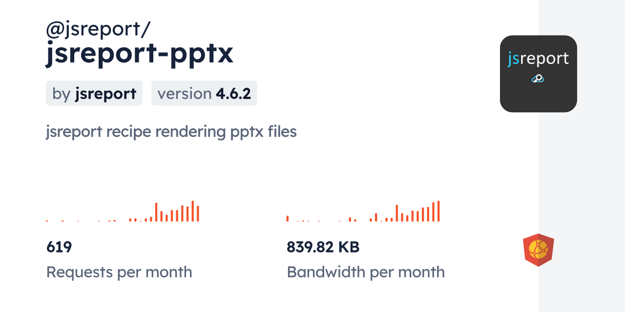 @jsreport/jsreport-pptx CDN by jsDelivr - A CDN for npm and GitHub