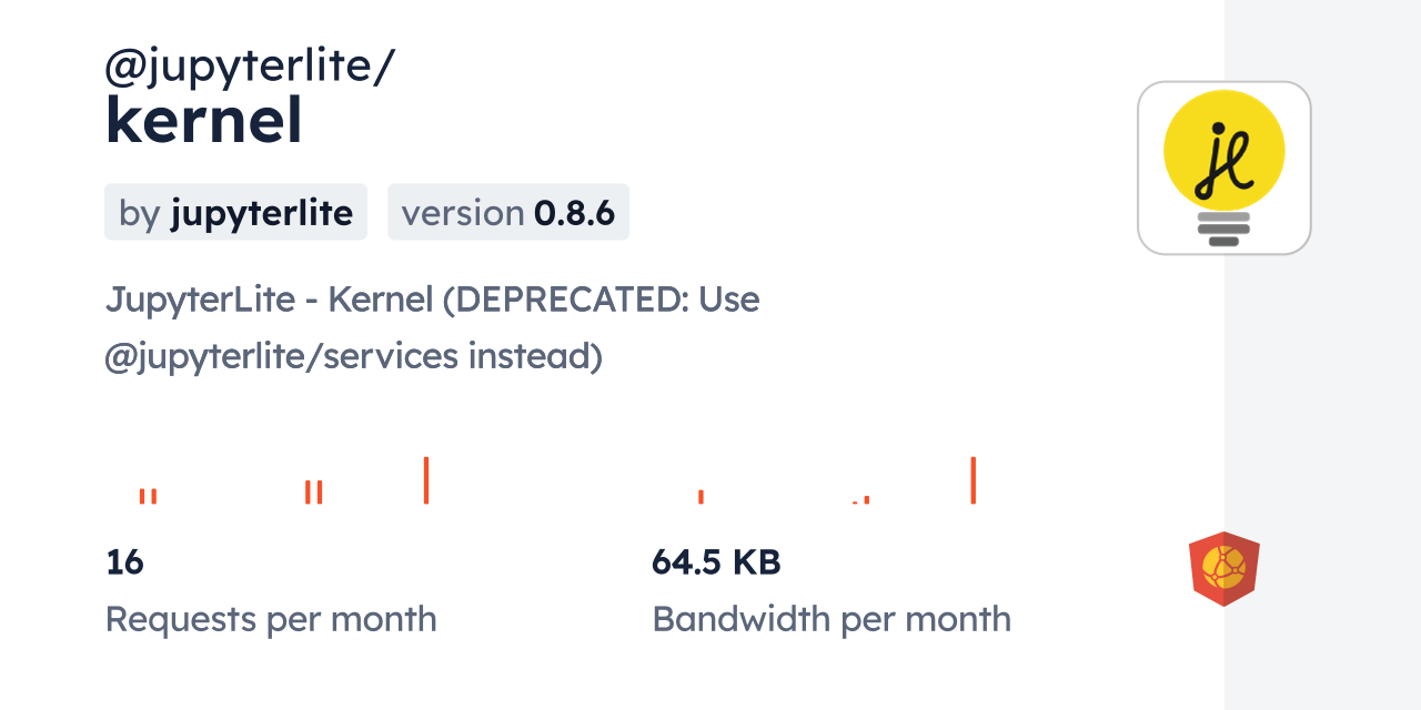 @jupyterlite/kernel CDN by jsDelivr - A CDN for npm and GitHub