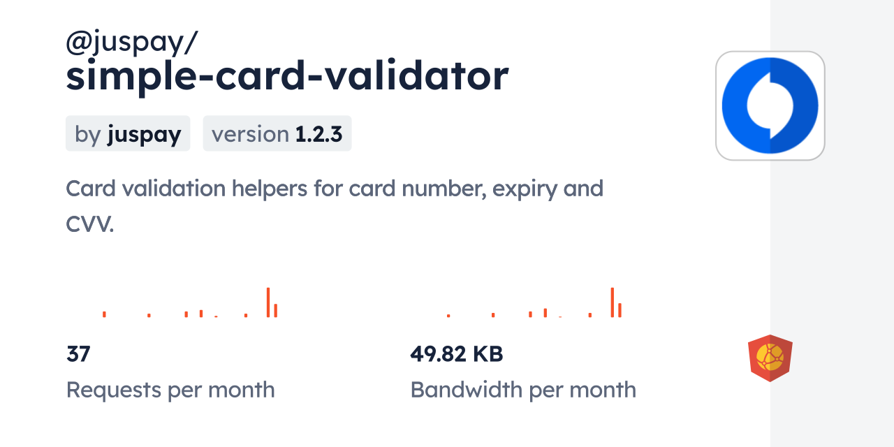 @juspay/simple-card-validator CDN by jsDelivr - A CDN for npm and GitHub