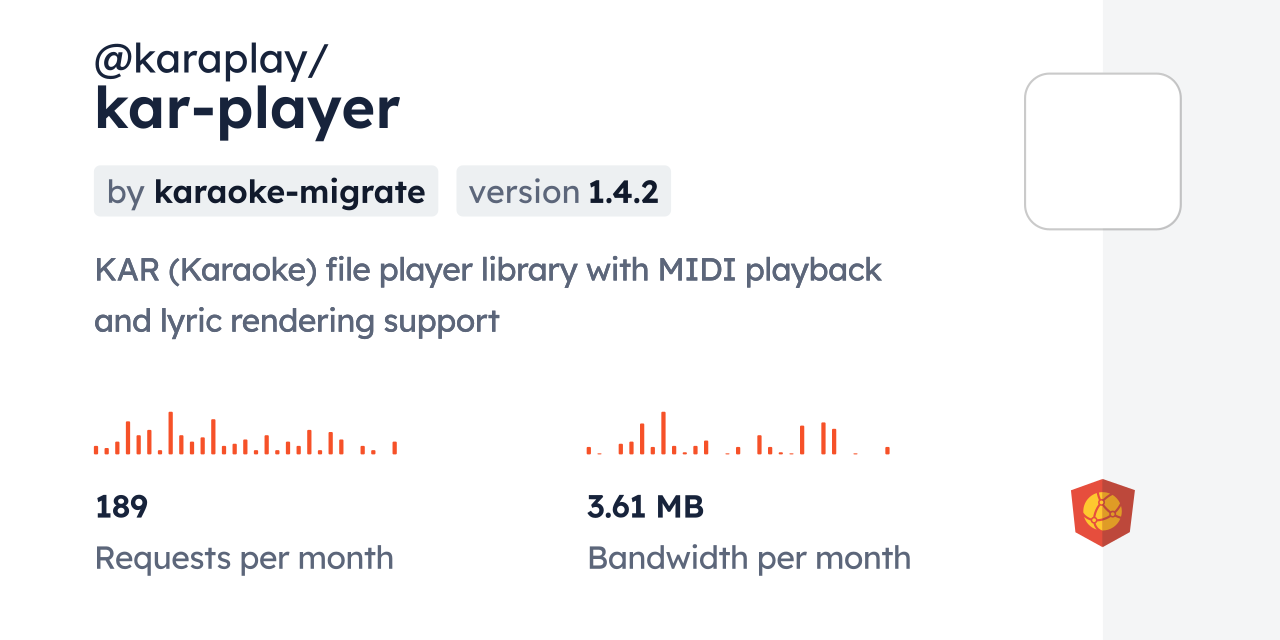 @karaplay/kar-player CDN by jsDelivr - A CDN for npm and GitHub