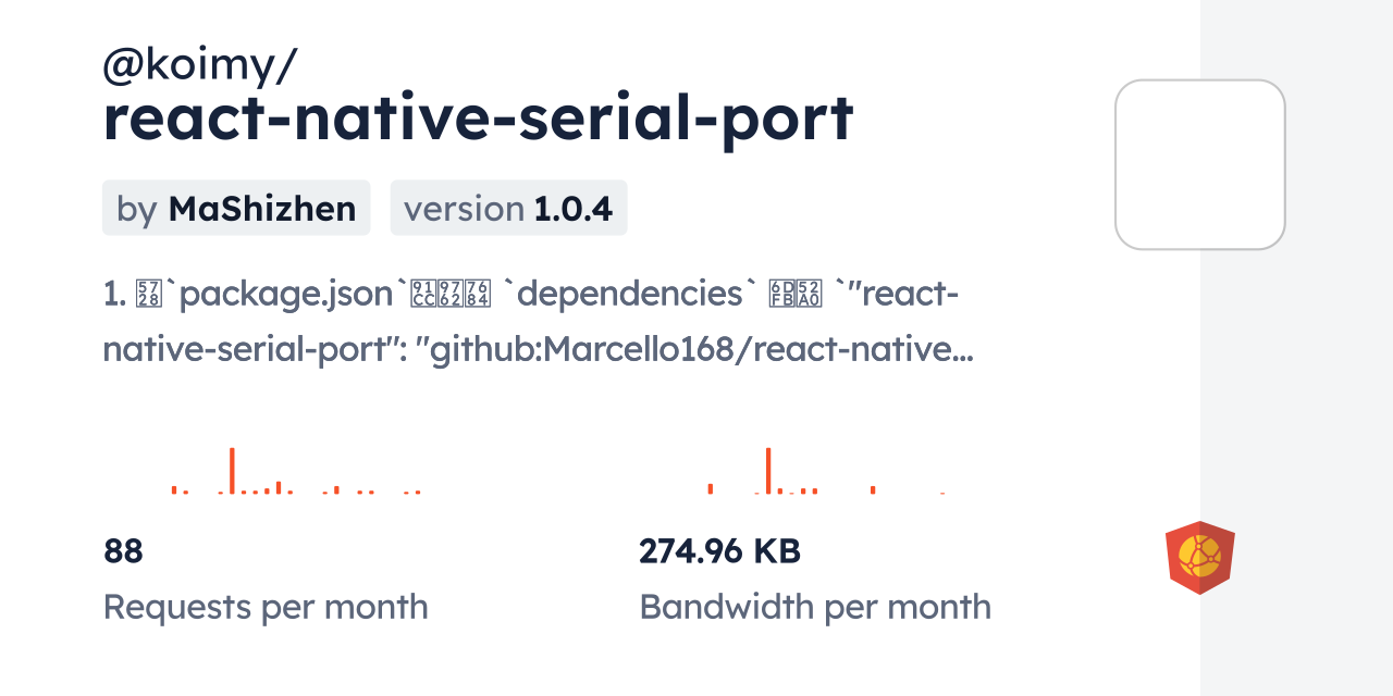 @koimy/react-native-serial-port CDN by jsDelivr - A CDN for npm and GitHub