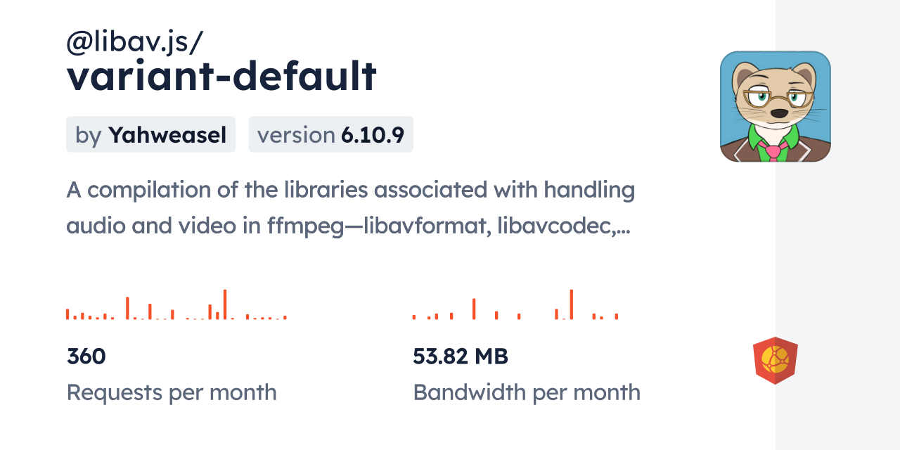 @libav.js/variant-default CDN by jsDelivr - A CDN for npm and GitHub