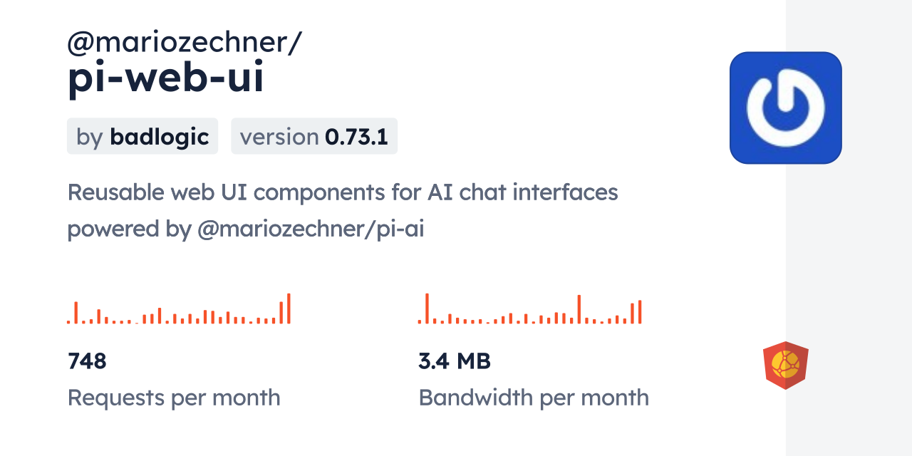 @mariozechner/pi-web-ui CDN by jsDelivr - A CDN for npm and GitHub