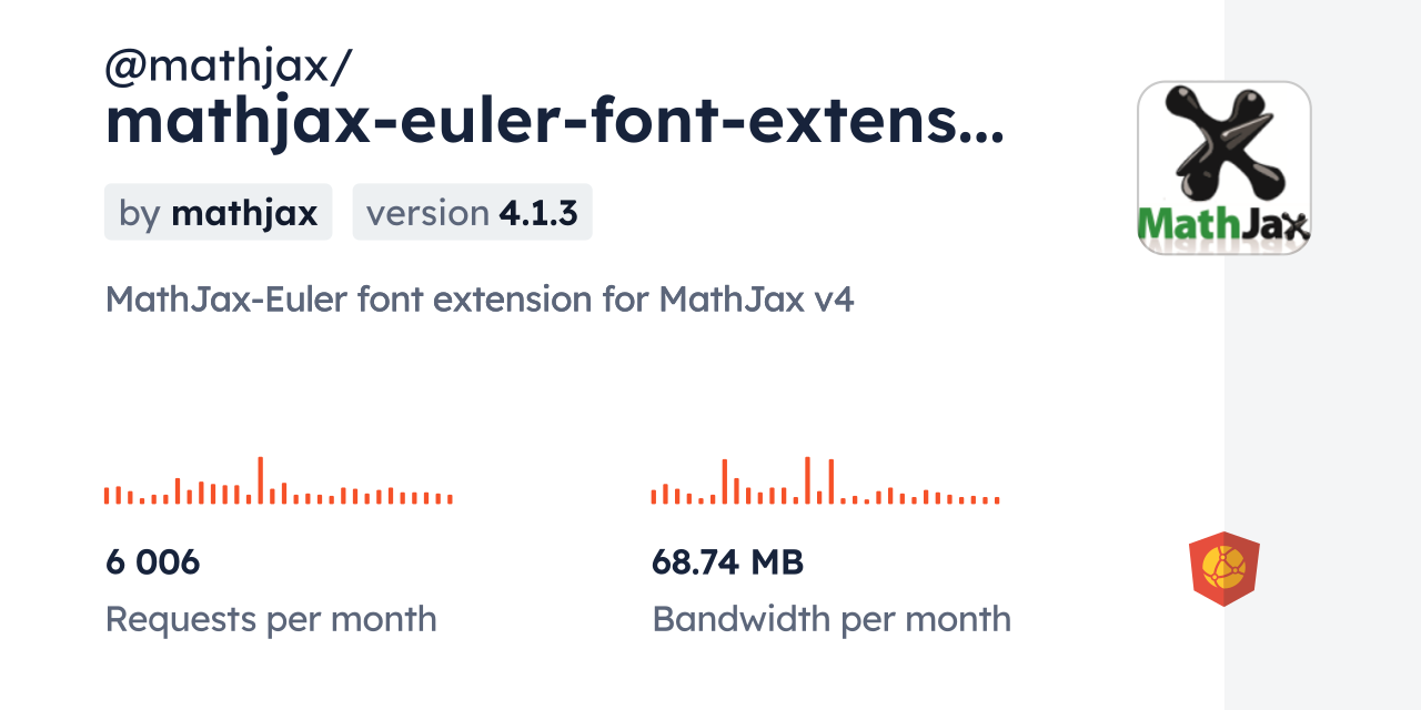 @mathjax/mathjax-euler-font-extension CDN by jsDelivr - A CDN for npm ...