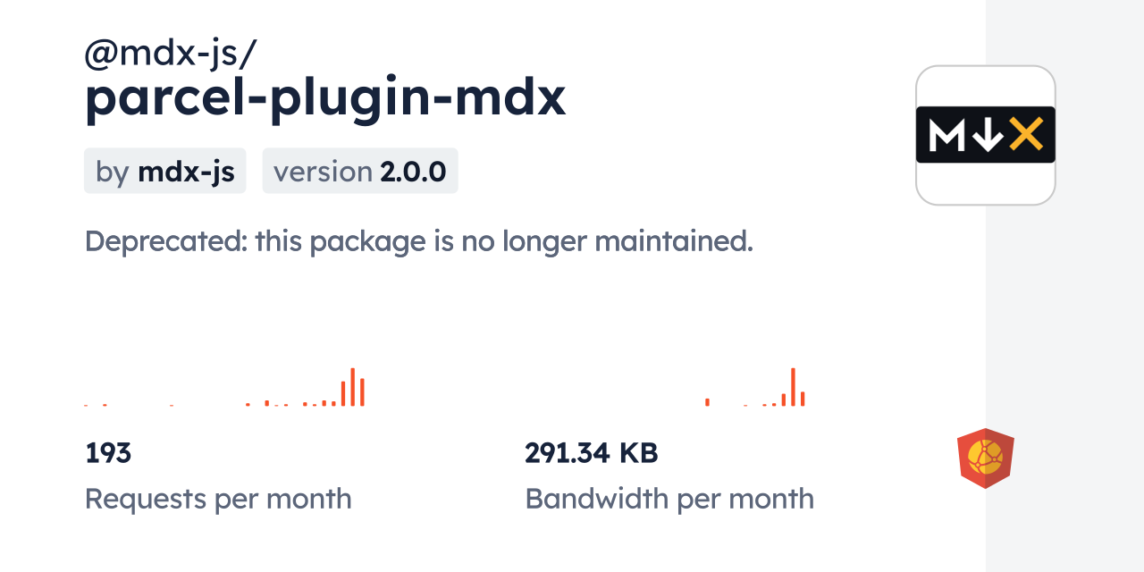 @mdx-js/parcel-plugin-mdx CDN by jsDelivr - A CDN for npm and GitHub