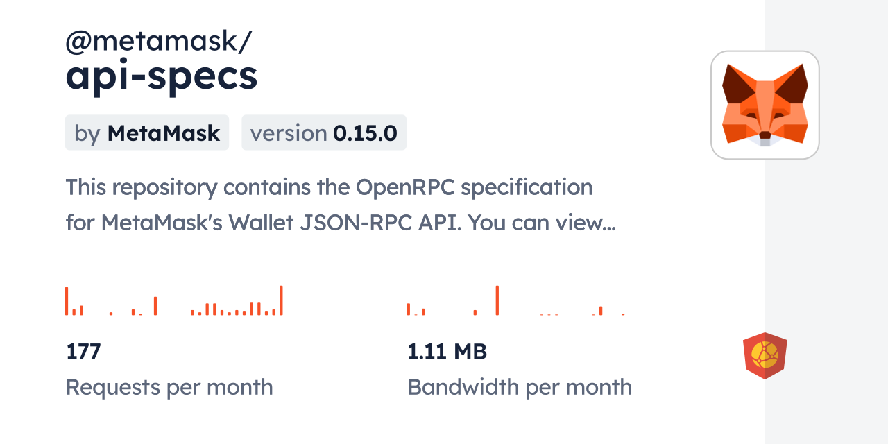 @metamask/api-specs CDN by jsDelivr - A CDN for npm and GitHub