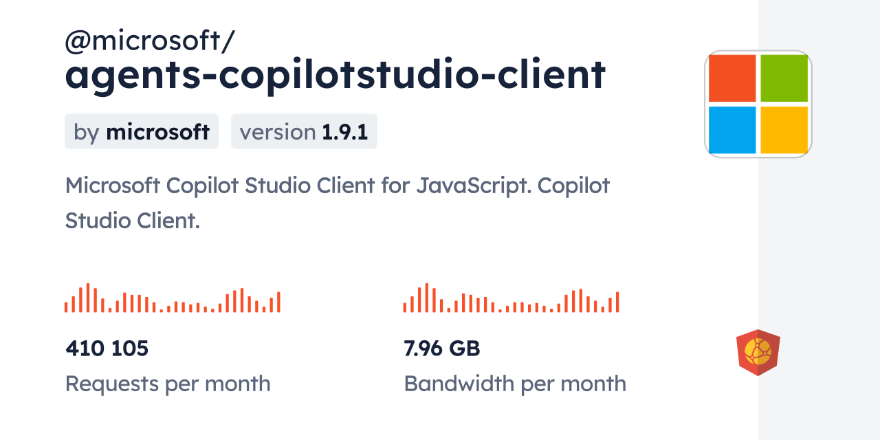 @microsoft/agents-copilotstudio-client CDN by jsDelivr - A CDN for npm ...