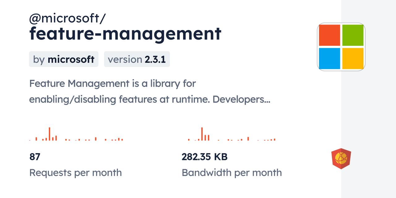 @microsoft/feature-management CDN by jsDelivr - A CDN for npm and GitHub