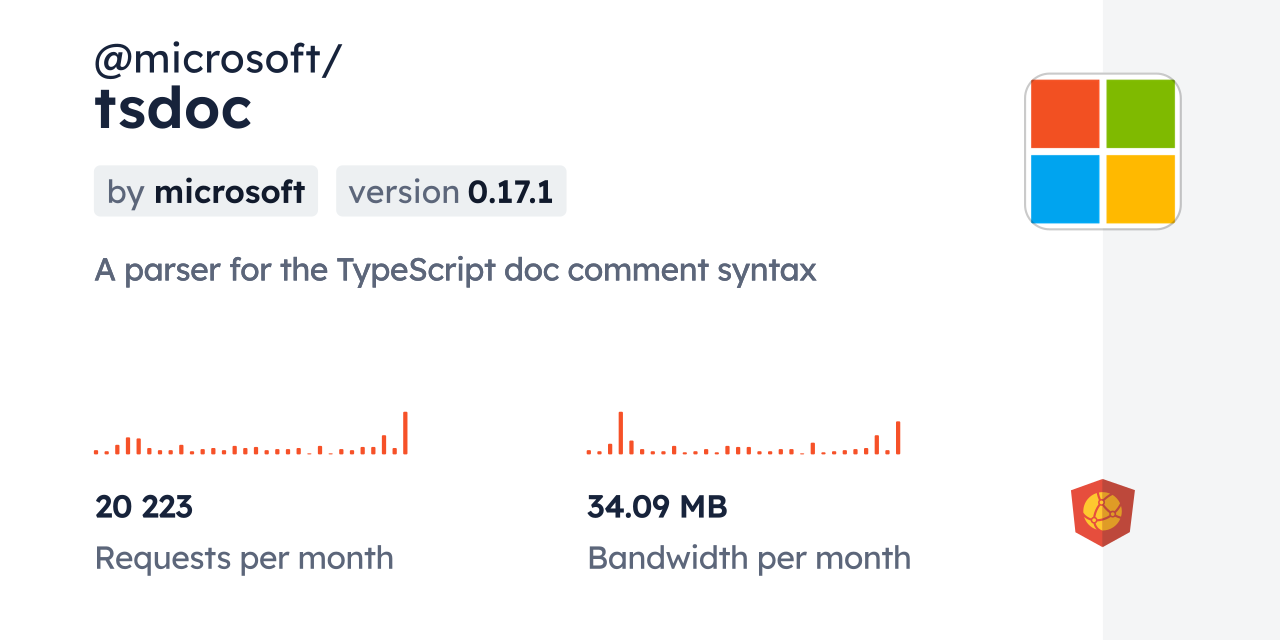 @microsoft/tsdoc CDN by jsDelivr - A CDN for npm and GitHub