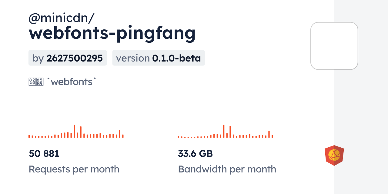 @minicdn/webfonts-pingfang CDN by jsDelivr - A CDN for npm and GitHub
