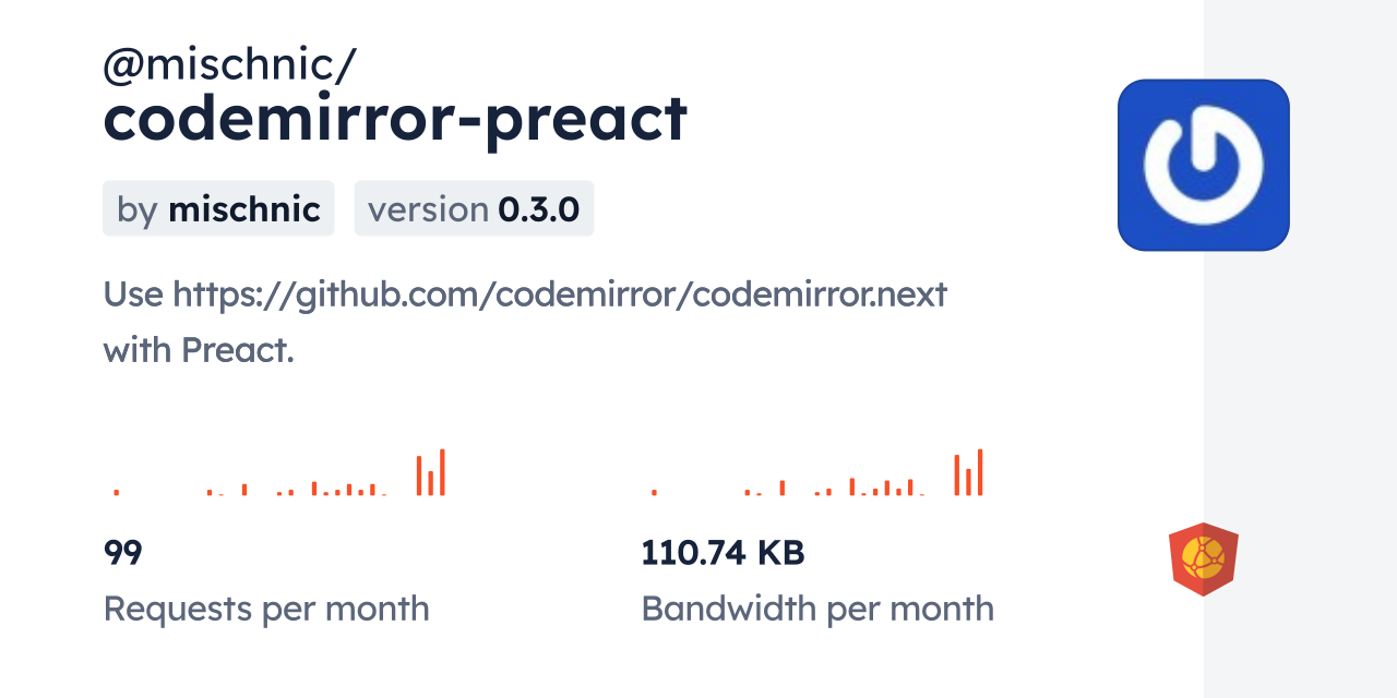 @mischnic/codemirror-preact CDN by jsDelivr - A CDN for npm and GitHub