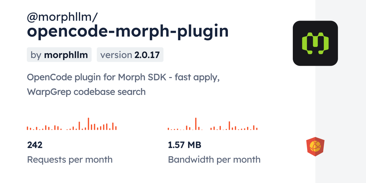 @morphllm/opencode-morph-plugin CDN by jsDelivr - A CDN for npm and GitHub