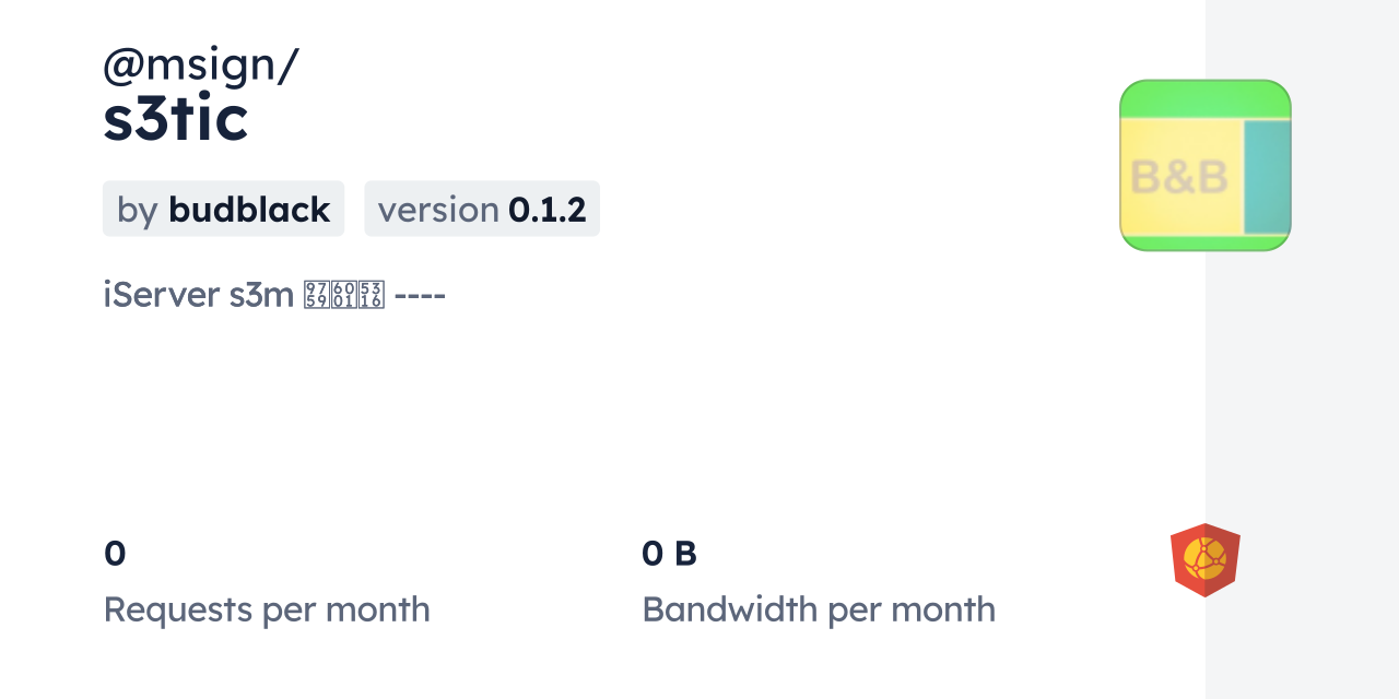 @msign/s3tic CDN by jsDelivr - A CDN for npm and GitHub