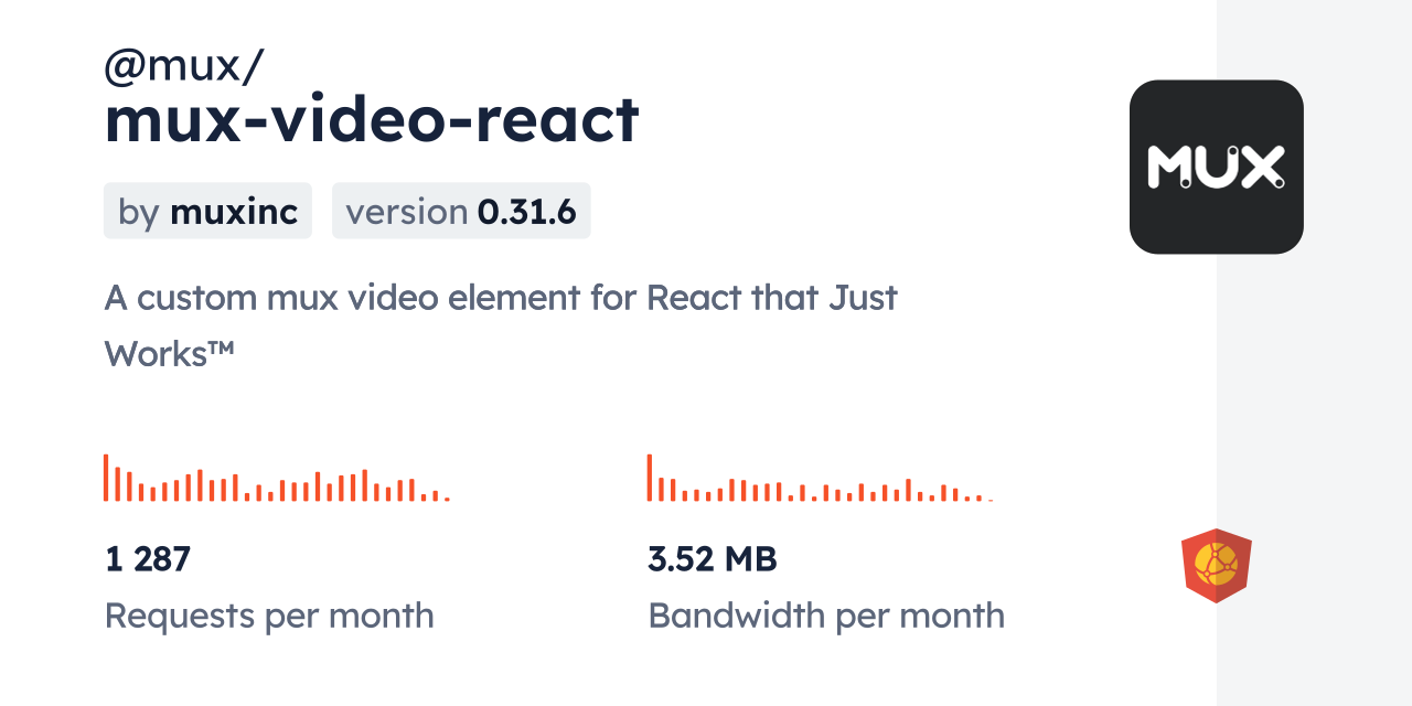 @mux/mux-video-react CDN by jsDelivr - A CDN for npm and GitHub