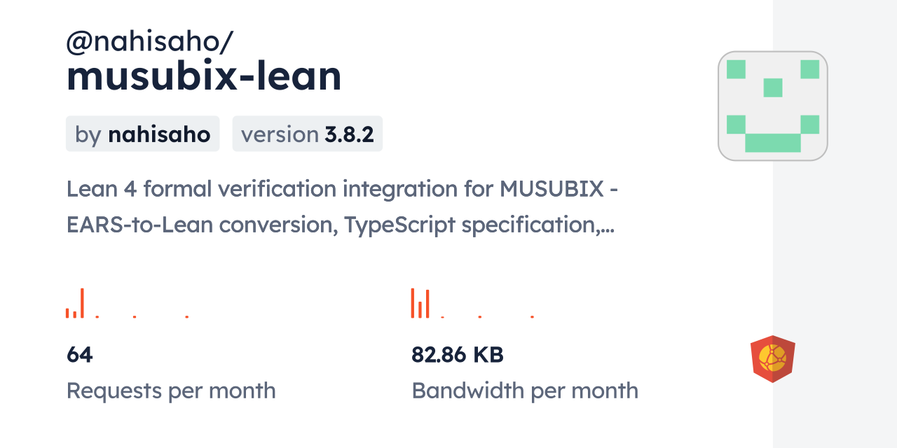 @nahisaho/musubix-lean CDN by jsDelivr - A CDN for npm and GitHub