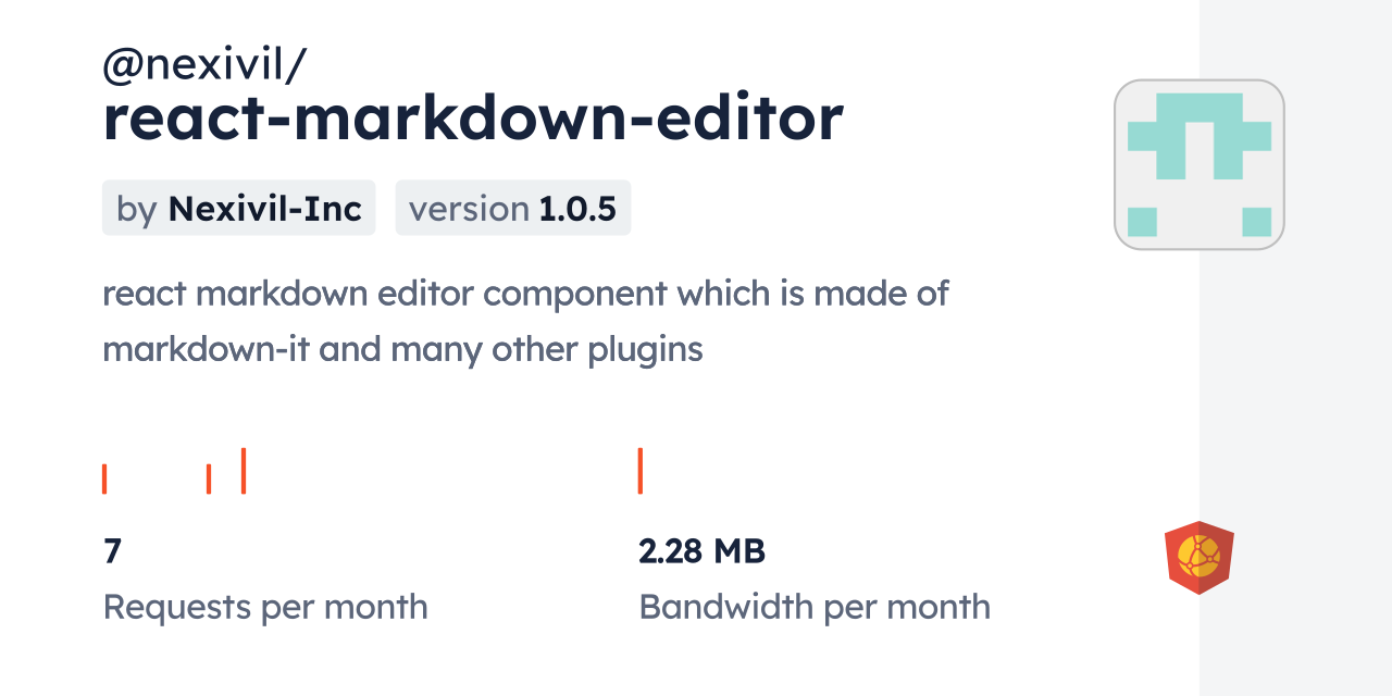 @nexivil/react-markdown-editor CDN by jsDelivr - A CDN for npm and GitHub