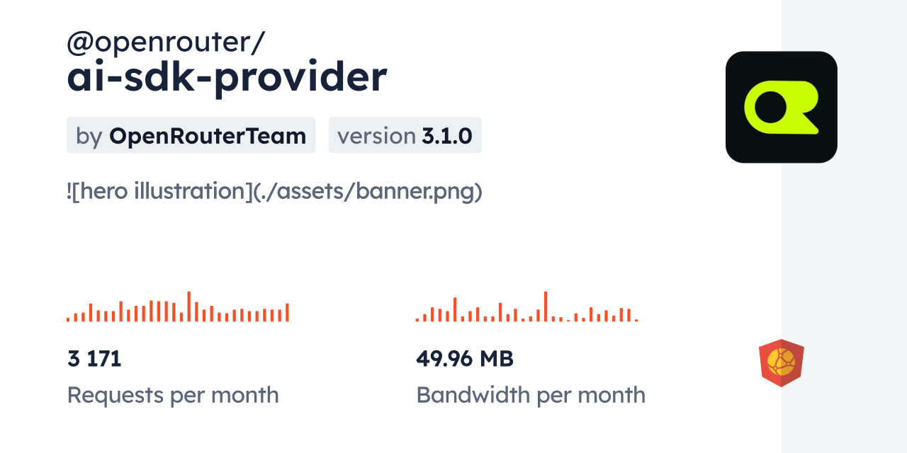 @openrouter/ai-sdk-provider CDN by jsDelivr - A CDN for npm and GitHub