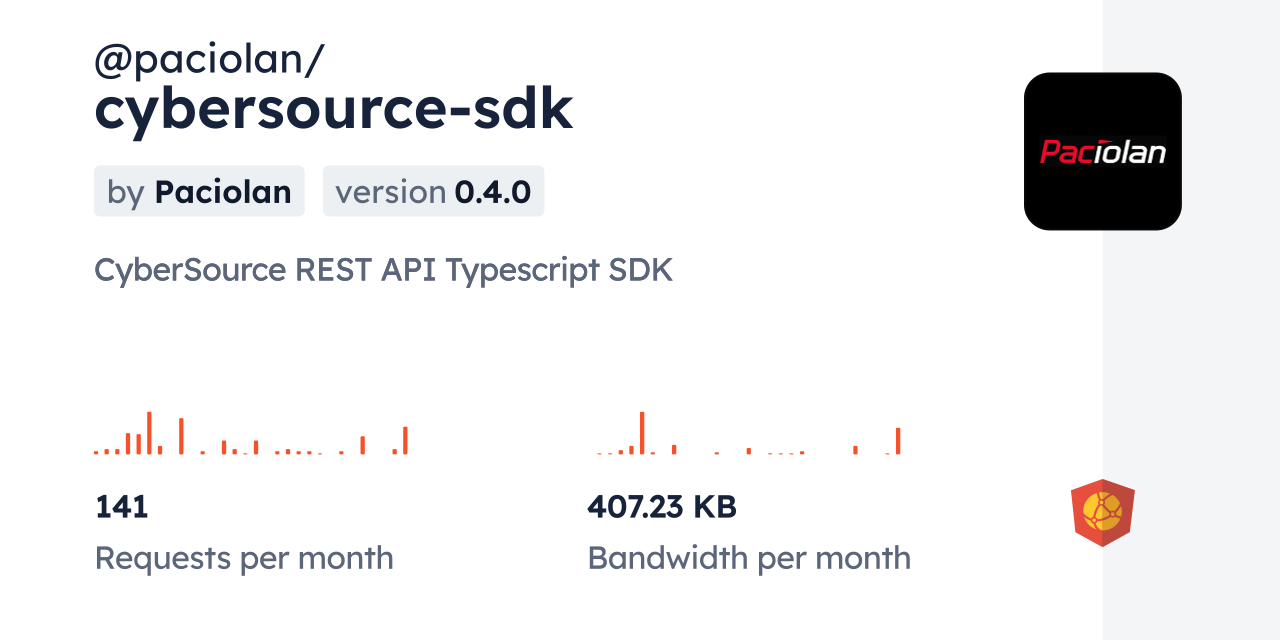 @paciolan/cybersource-sdk CDN by jsDelivr - A CDN for npm and GitHub