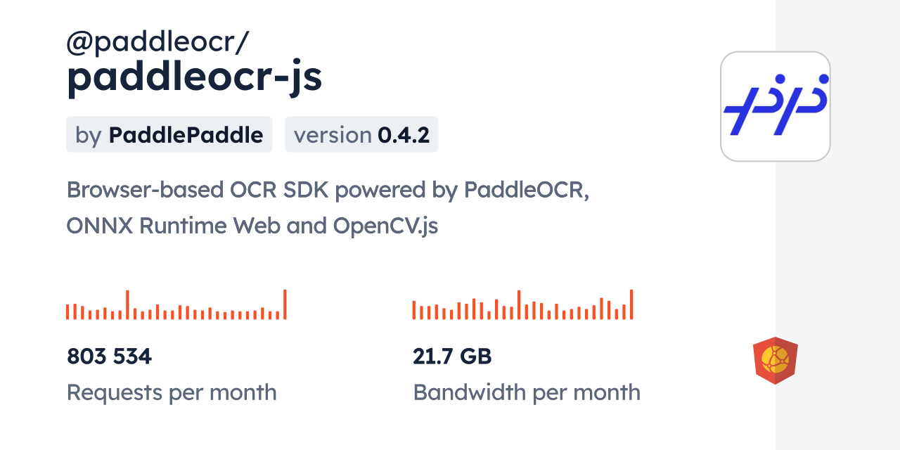 @paddleocr/paddleocr-js CDN by jsDelivr - A CDN for npm and GitHub