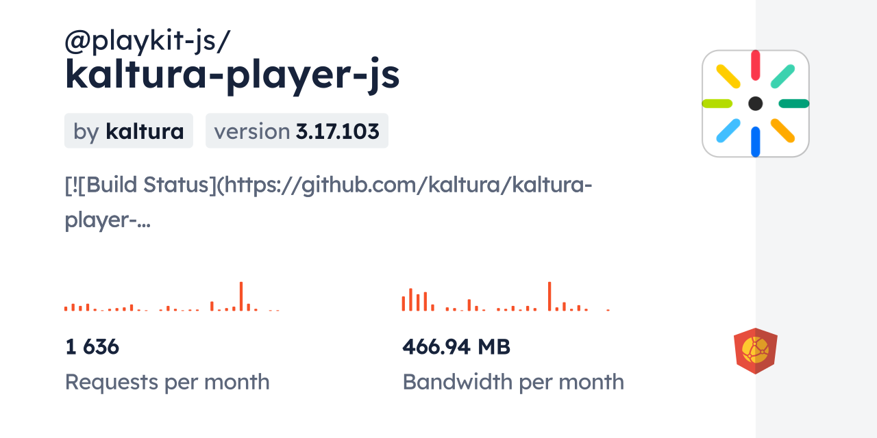 @playkit-js/kaltura-player-js CDN by jsDelivr - A CDN for npm and GitHub
