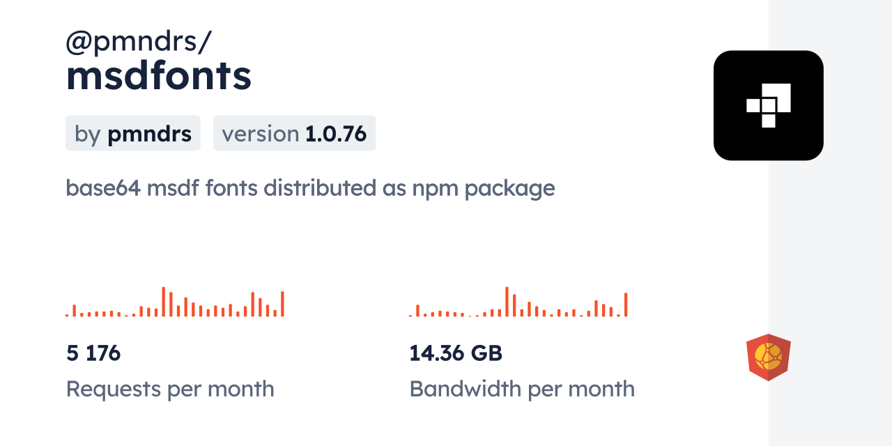 @pmndrs/msdfonts CDN by jsDelivr - A CDN for npm and GitHub