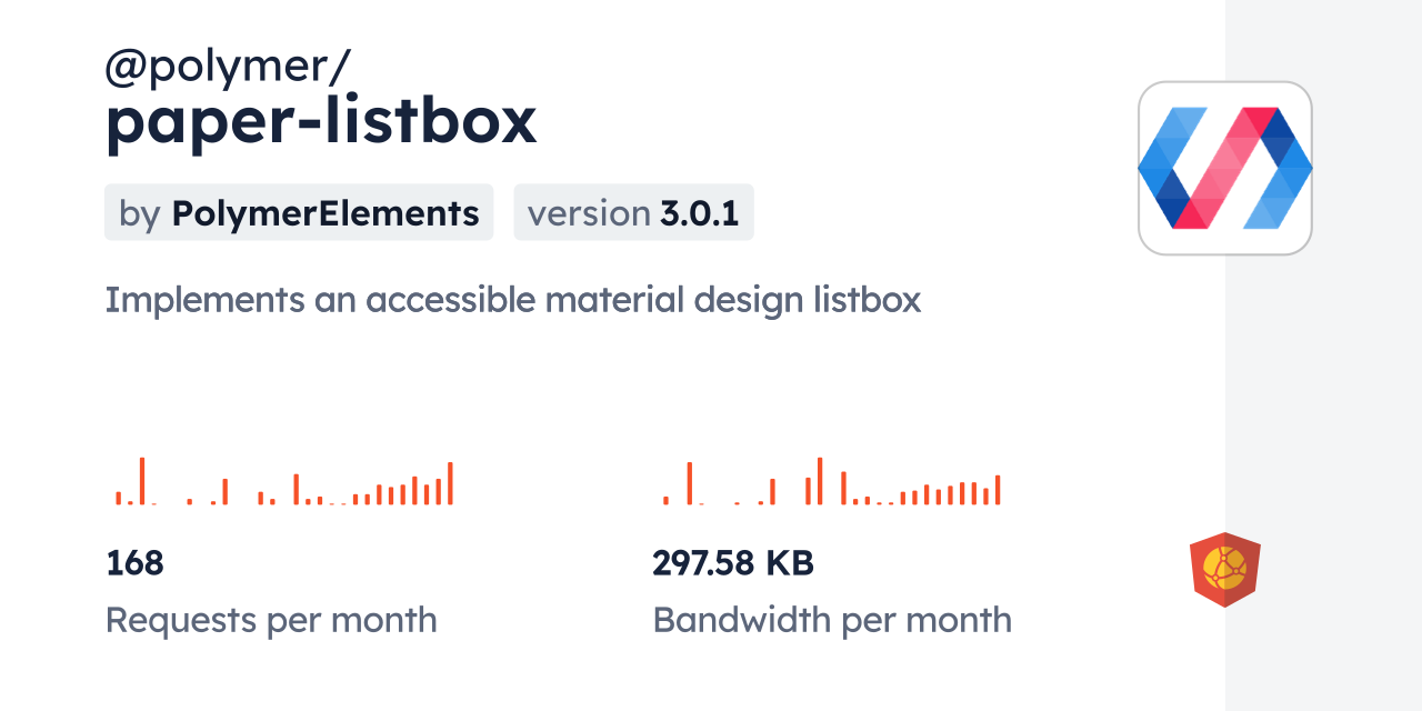 @polymer/paper-listbox CDN by jsDelivr - A CDN for npm and GitHub