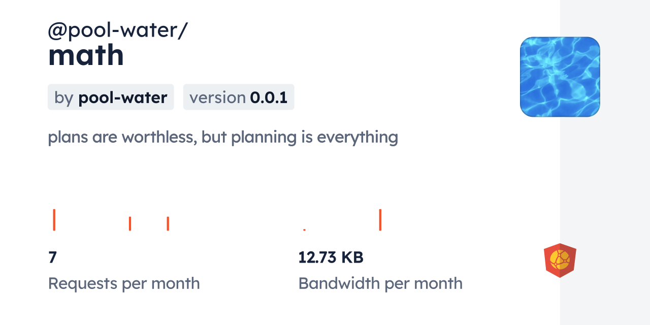 @pool-water/math CDN by jsDelivr - A CDN for npm and GitHub
