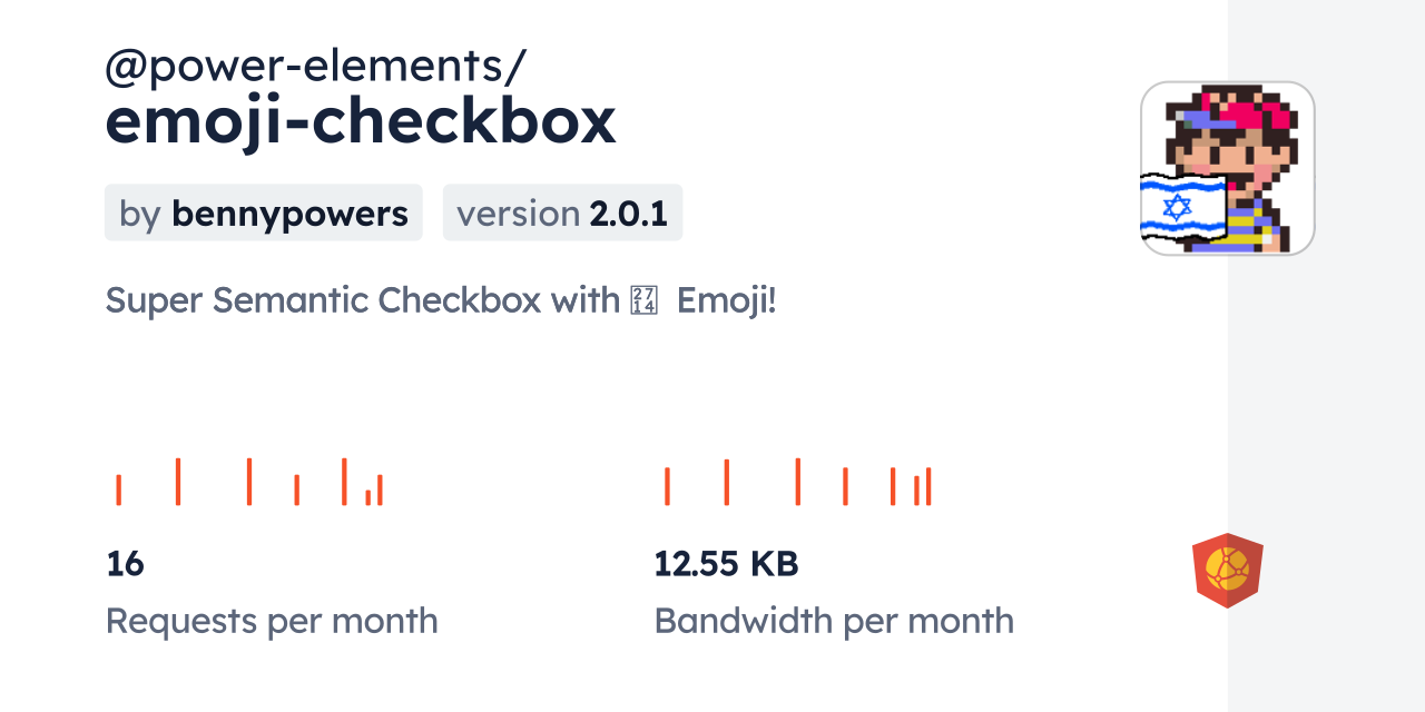 @power-elements/emoji-checkbox CDN by jsDelivr - A CDN for npm and GitHub