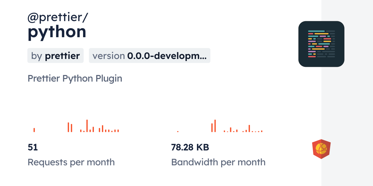 @prettier/python CDN by jsDelivr - A CDN for npm and GitHub