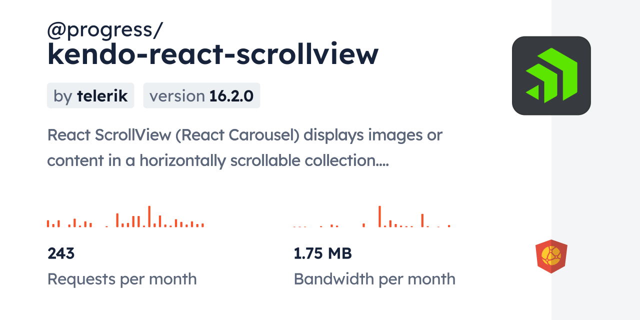 @progress/kendo-react-scrollview CDN by jsDelivr - A CDN for npm and GitHub