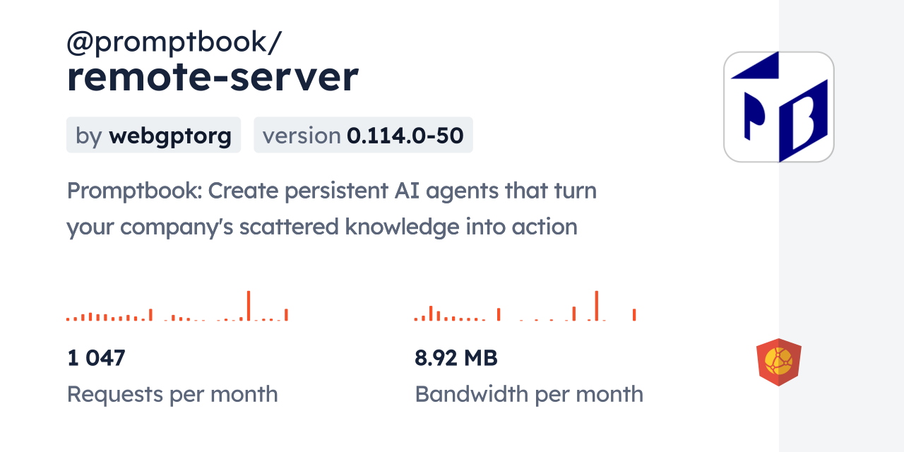 @promptbook/remote-server CDN by jsDelivr - A CDN for npm and GitHub