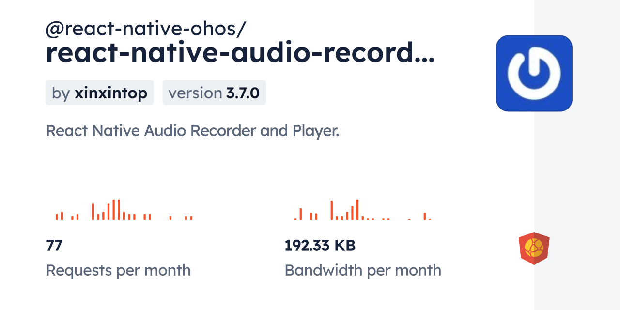 @react-native-ohos/react-native-audio-recorder-player CDN by jsDelivr ...
