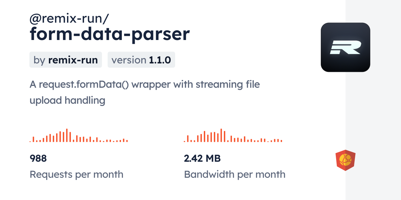 @remix-run/form-data-parser CDN by jsDelivr - A CDN for npm and GitHub