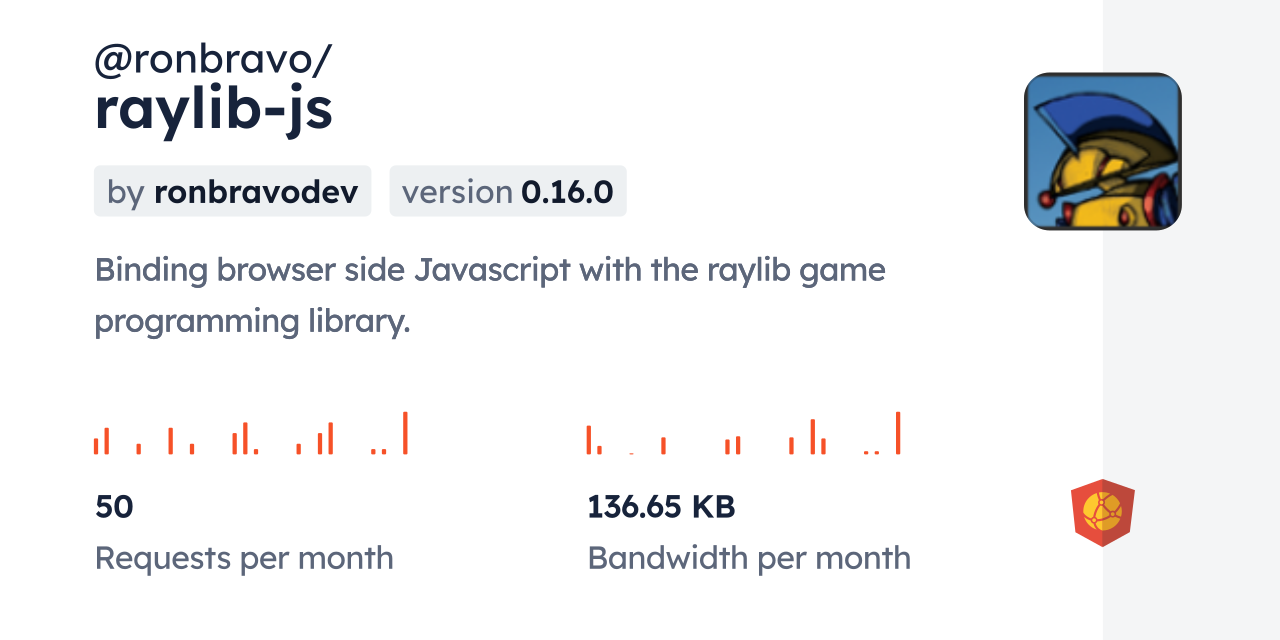 @ronbravo/raylib-js CDN by jsDelivr - A CDN for npm and GitHub