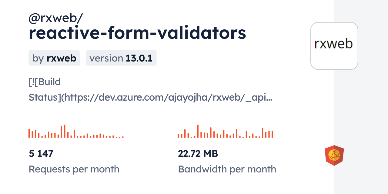 @rxweb/reactive-form-validators CDN by jsDelivr - A CDN for npm and GitHub