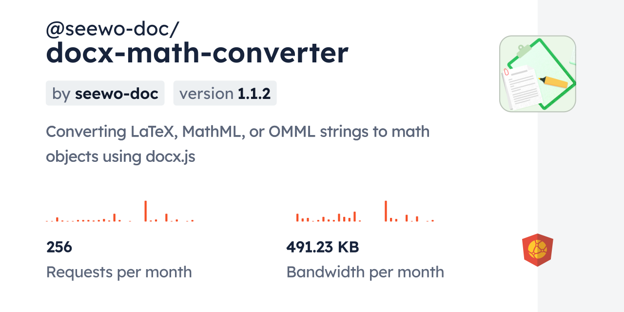 @seewo-doc/docx-math-converter CDN by jsDelivr - A CDN for npm and GitHub