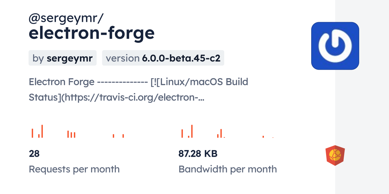 @sergeymr/electron-forge CDN by jsDelivr - A CDN for npm and GitHub