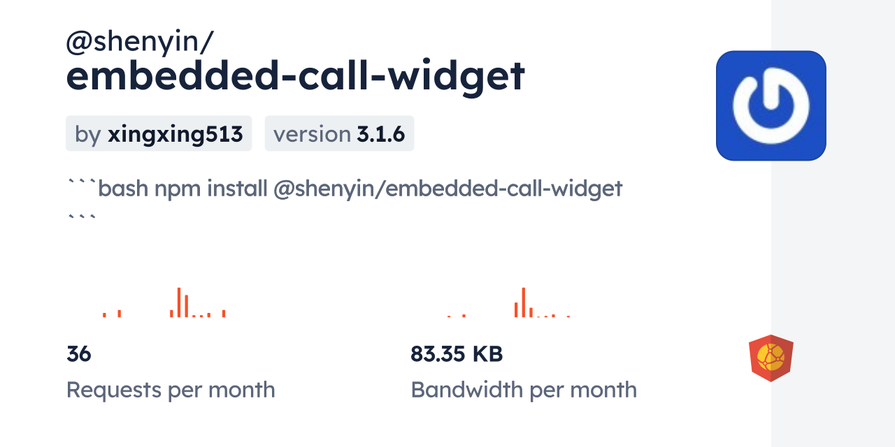 @shenyin/embedded-call-widget CDN by jsDelivr - A CDN for npm and GitHub