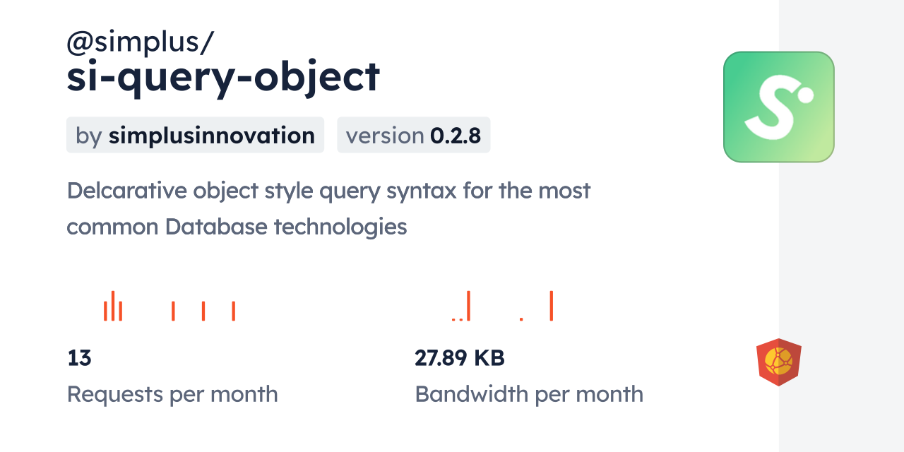 @simplus/si-query-object CDN by jsDelivr - A CDN for npm and GitHub