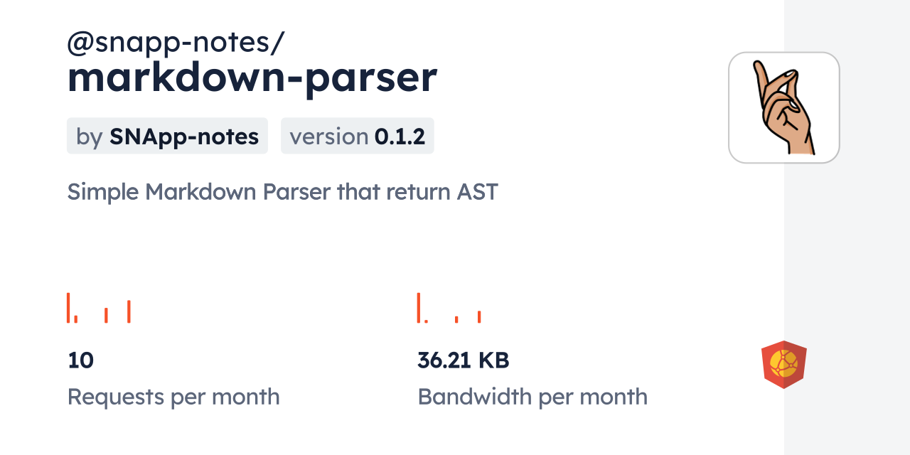 @snapp-notes/markdown-parser CDN by jsDelivr - A CDN for npm and GitHub