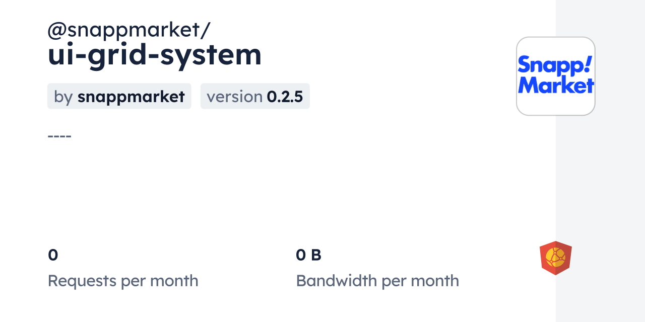 @snappmarket/ui-grid-system CDN by jsDelivr - A CDN for npm and GitHub