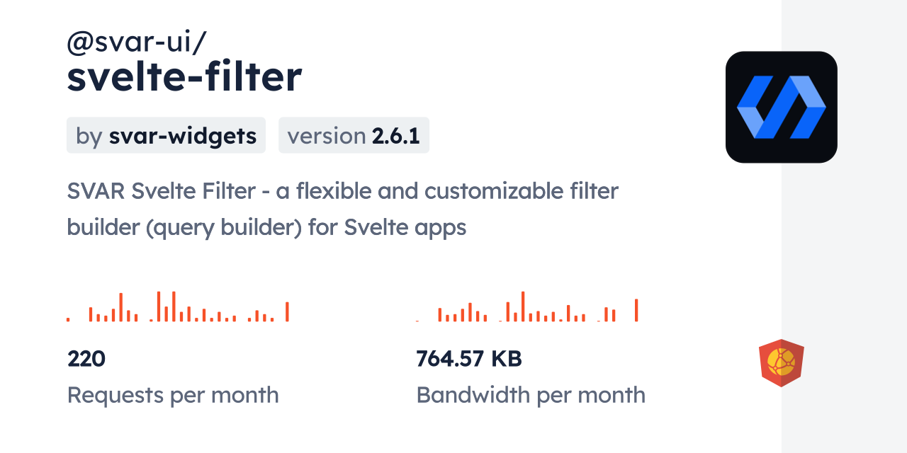 @svar-ui/svelte-filter CDN by jsDelivr - A CDN for npm and GitHub