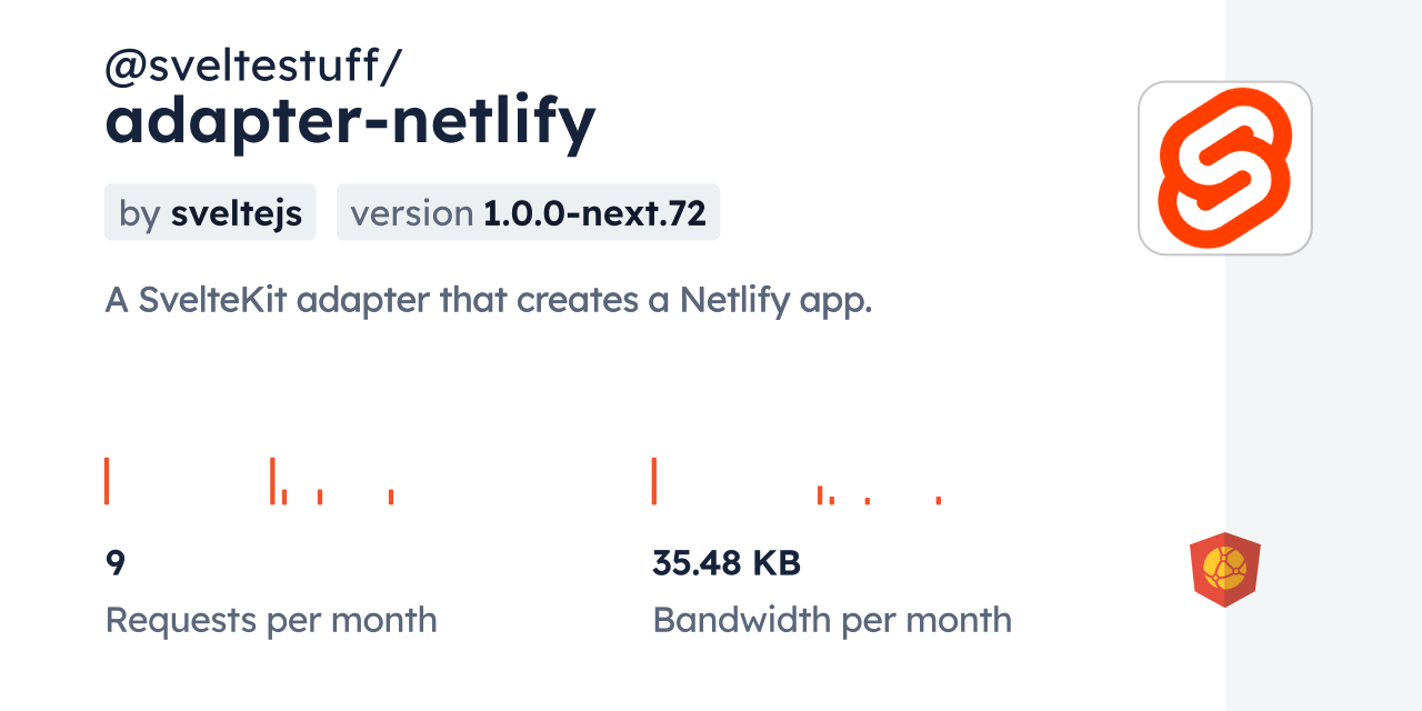 @sveltestuff/adapter-netlify CDN by jsDelivr - A CDN for npm and GitHub