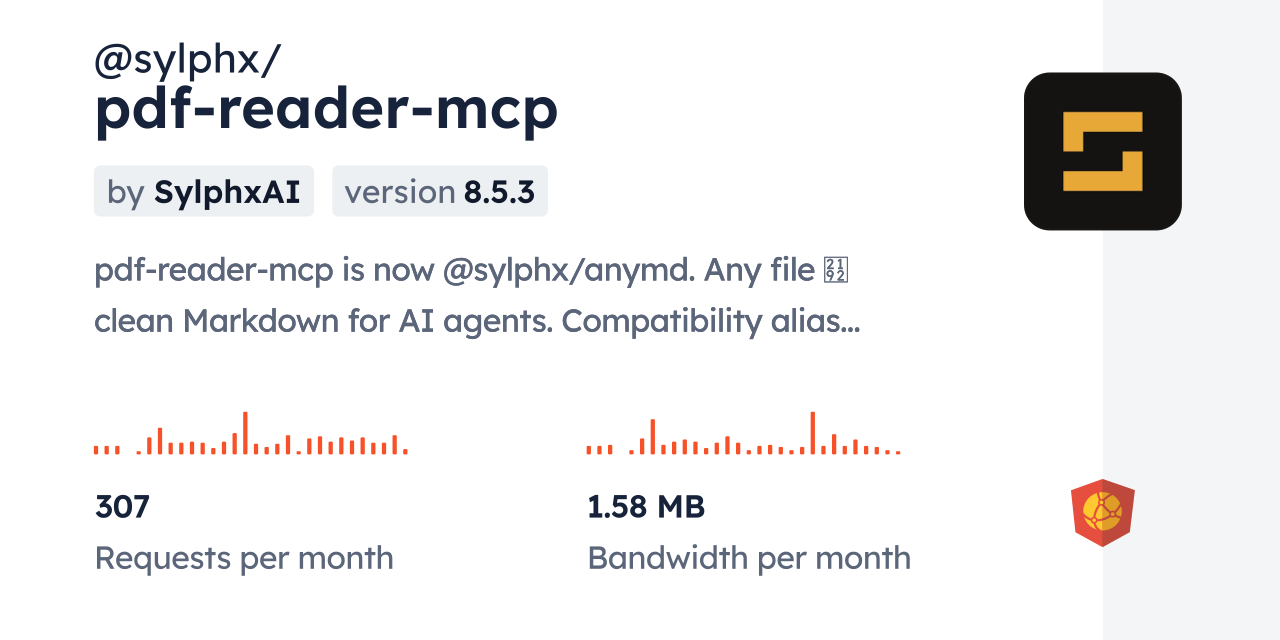 @sylphx/pdf-reader-mcp CDN by jsDelivr - A CDN for npm and GitHub