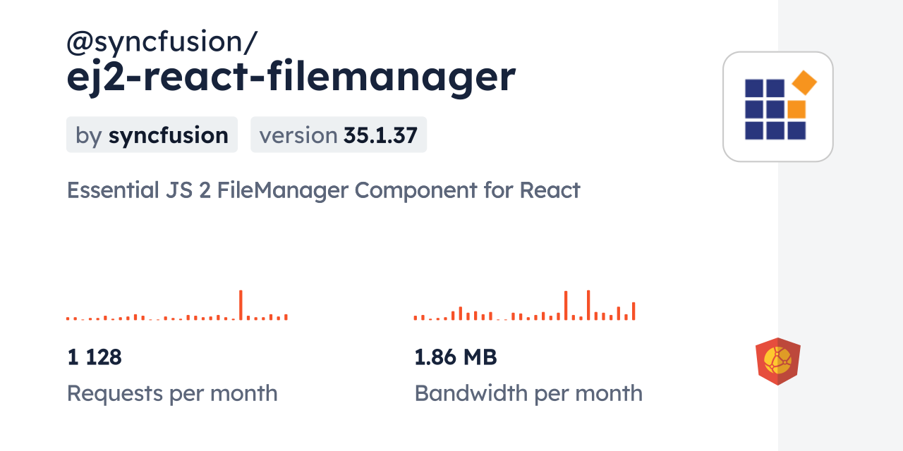@syncfusion/ej2-react-filemanager CDN by jsDelivr - A CDN for npm and ...