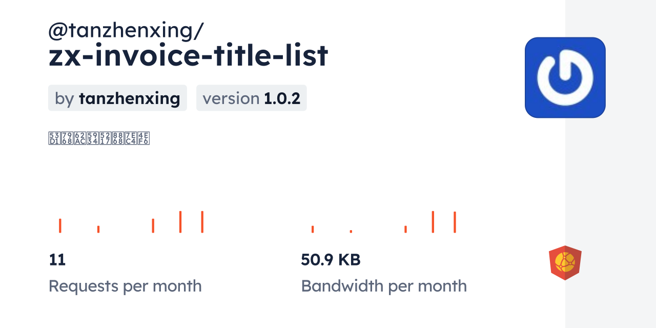 tanzhenxing/zx-invoice-title-list CDN by jsDelivr - A CDN for npm